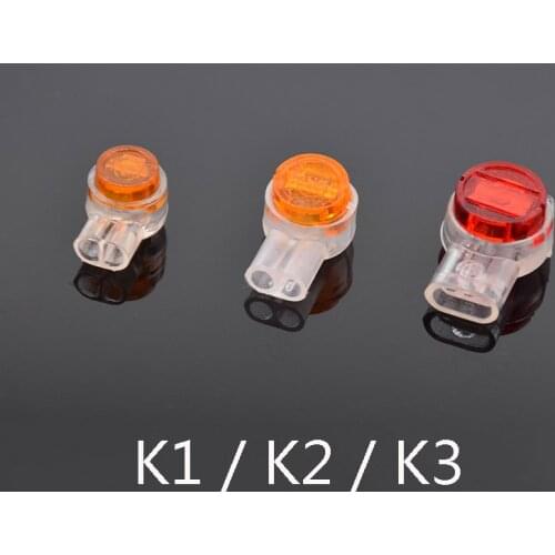 50pcs Rj45 Connector Crimp Connection Terminals K1 K2 K3 Connector Waterproof Wiring Ethernet Cable Telephone Cord Terminals