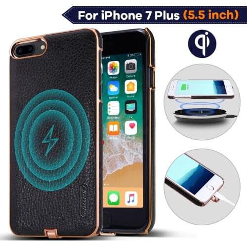 Qi Wireless Charging Case for iPhone 7 Plus (5.5" Screen Size), Wireless Charger Receiver for iphone7 plus Shockproof Back Cover