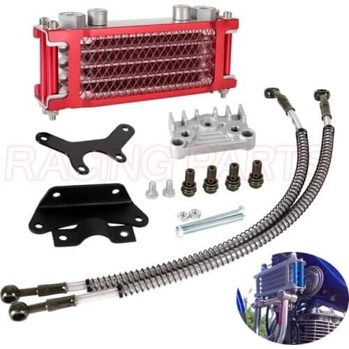Motorcycle Oil Cooling Cooler Radiator Oil Cooler Set For 50cc 70cc 90cc 110cc 125cc 140cc Dirt Bike Monkey Bike DAX Pocket Bike