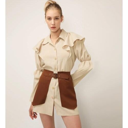 Fashion Belt Women Cummerbunds Designer Patchwork Pu Leather Brown Skirt Accessories Female Lady Clothing
