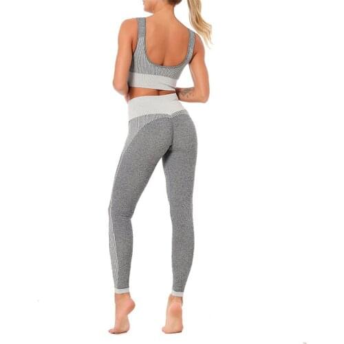 SALSPOR Seamless Gym Sets Women 2 piece Breathable Push Up Yoga Sportswear Fitness Jogging Energy Bodybuilding Outfit