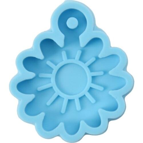 Sun Flower Keychain Silicone Molds Crystal Epxoy Resin Earring Pendant Jewelry Casting Modeling DIY Making Craft