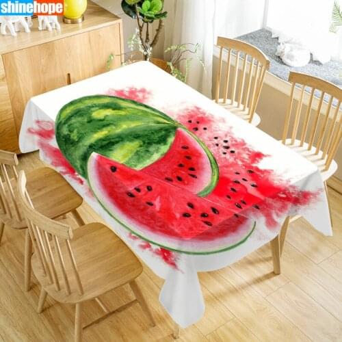 Fruit Watermelon Table Cloth Oxford Print Waterproof Oilproof Home Rectangular Party Table Cover 100X140cm/140X250cm