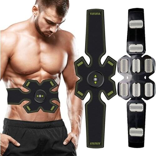 EMS Wireless Muscle Stimulator Trainer Body Slimming Belt Smart Fitness Abdominal Training Electric Weight Loss Stickers Unisex