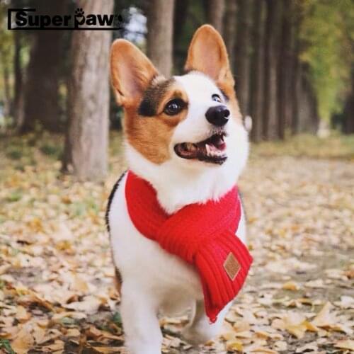 Pet Dog Cat Neck Scarf Warm Soft Knitting neckerchief For Medium Large Dogs Winter Warmer Collar Accessories Dropshipping ZJC15