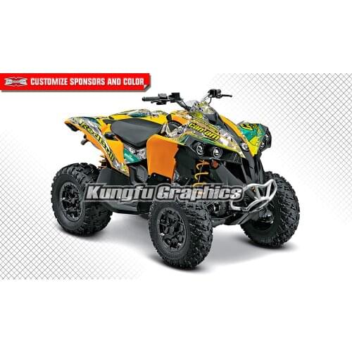 KUNGFU GRAPHICS ATV Full Coverage Decals Vinyl Stickers Vehicle Wraps Adhesive for CAN-AM RENEGADE X XC 500 800R 800X 1000R