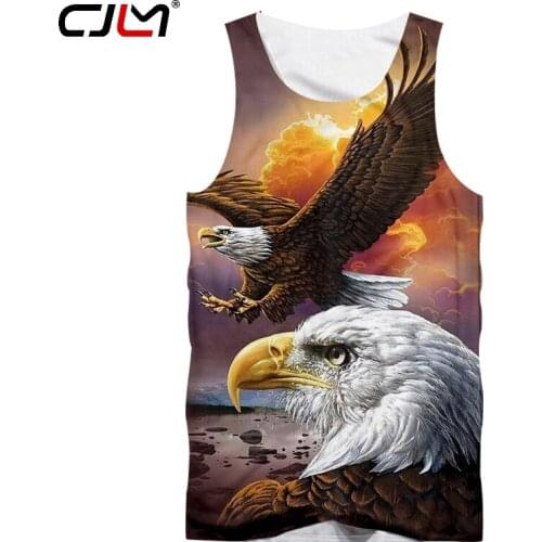 CJLM Summer New Product Popular 3D tank top Eagle man Vest Hip Hop Fashion Breathable Sleeveless Top Oversized dropship 5XL