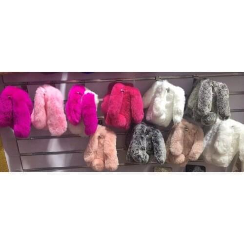 6 colors Winter for Apple iPhone 6 7 8 Plus XR XS Max Case Cover Luxury Bag Bunny Shape Warm Rabbit Fur Sofe TPU Phone Cases