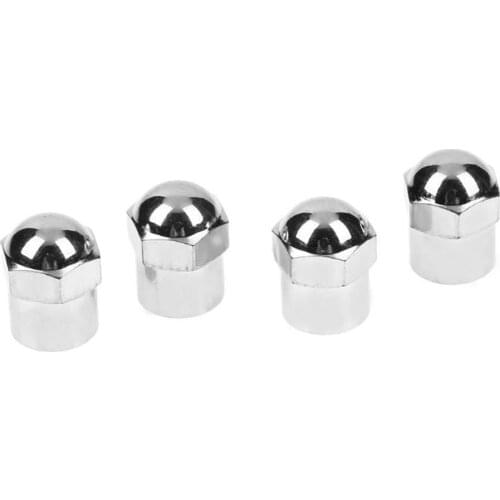 100pcs Chrome Plated Plastic Flat Head Tire Air Pressure Valve Stem Caps For Schrader Valves Universal 100pcs Chrome Plated Plas