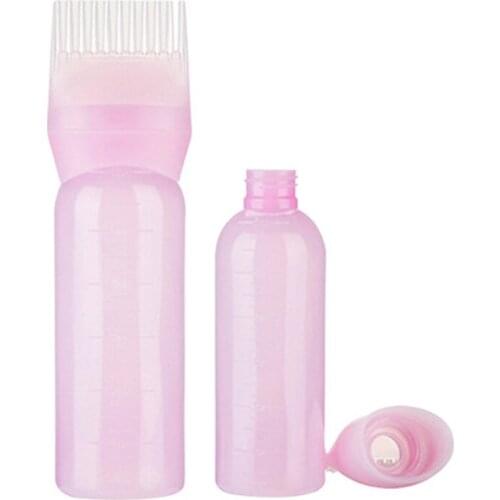 120ml Plastic Empty Hair Dye Bottle Applicator Bottles With Graduated Brush Salon Hair Coloring Dyeing Bottles Styling Tool