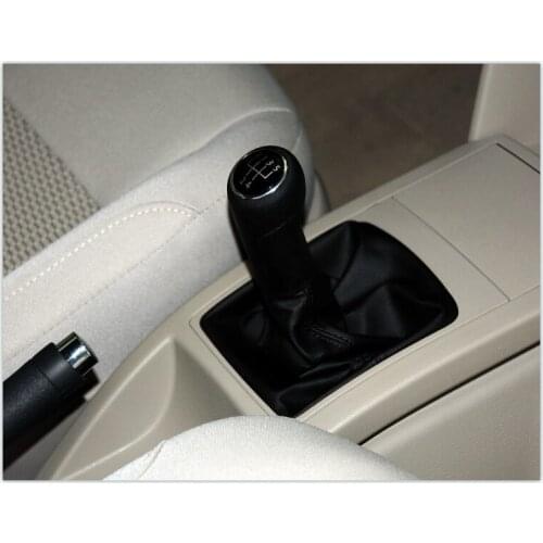 5 Speed Car Gear Shift Knob With Gaitor Boot Cover For Volkswagen Polo 9N 9N2 2002 2003 2004 2005-2009
