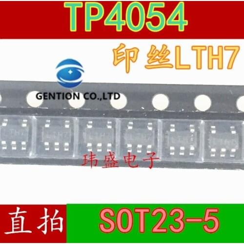 50PCS TP4054 lithium battery charging IC printed silk LTH7 SOT23-5 in stock 100% new and original