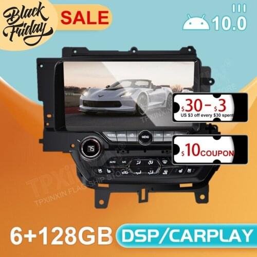 128G Android 10.0 PX6 DSP for Chevrolet Corvette C7 DVD GPS Car Navigation Car Radio Video Stereo Multifunction CarPlay Host