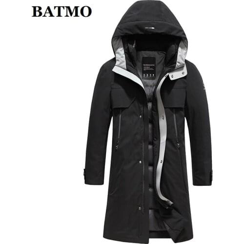 BATMO 2020 new arrival winter 90% white duck down hooded jackets men,warm thicked parkas coat,8803