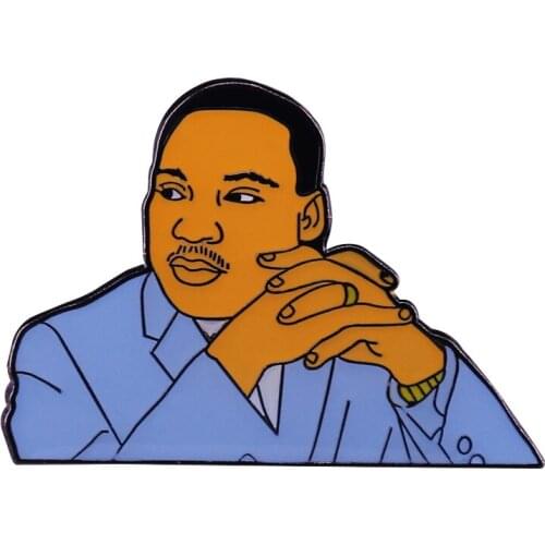 Martin Luther King Jr Brooch MLK Enamel Pin I Have A Dream Black Lives Matter Badge