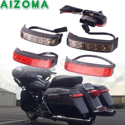 2X Motorcycle LED Saddlebag Turn Signal Lamp Rear Run Brake Light For Harley Touring FLHTCU FLHTCUL FLHTK FLHTKL FLTRU FLHT FLHX