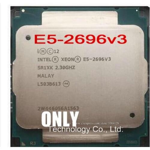 E5-2696 V3 Melhor qualidade Original E5-2696V3 9.6GT/s 2.30 GHz LGA2011 E5 2696 V3 18-core 45 MB Processador 1 um ano de garanti