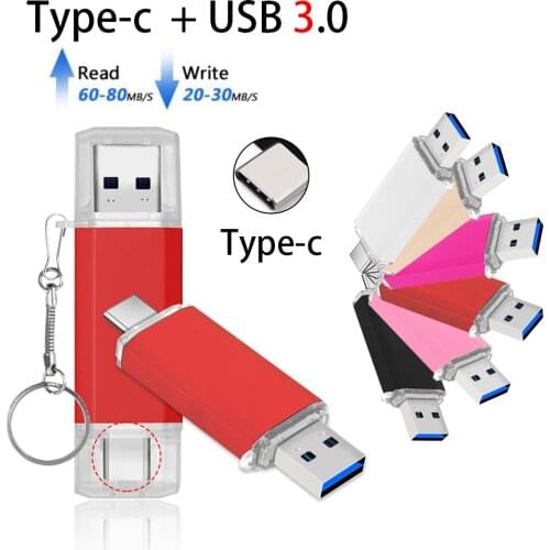 Hot sale USB Flash Drives Pen Drive 64GB 128GB 256GB 512G USB Stick 3.0 Pendrive for Type-C Device Custom logo for business gift