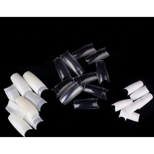 Good quality 100 DIY French False nail tips artificial fake nails shield manicure plastic sticker as beauty nail art salon tool