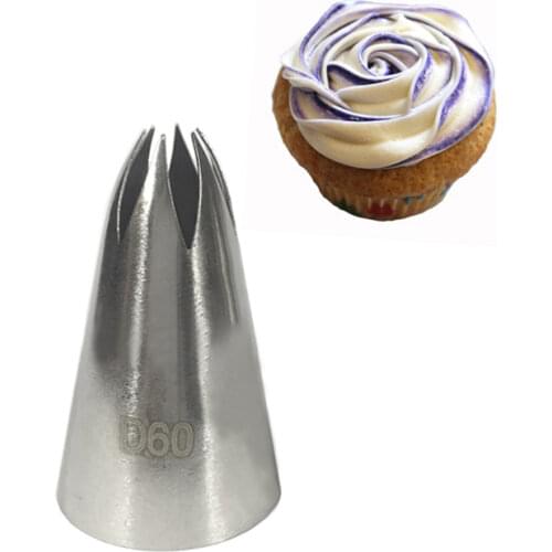#D60 rose flower icing nozzle cake decorating piping cupcake tips cream tools pastry fondant baking