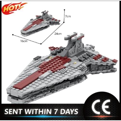 Star Space Series MOC-38313 Military Spaceship Venator-Class Cruiser Building Blocks Bricks Assemble Toys