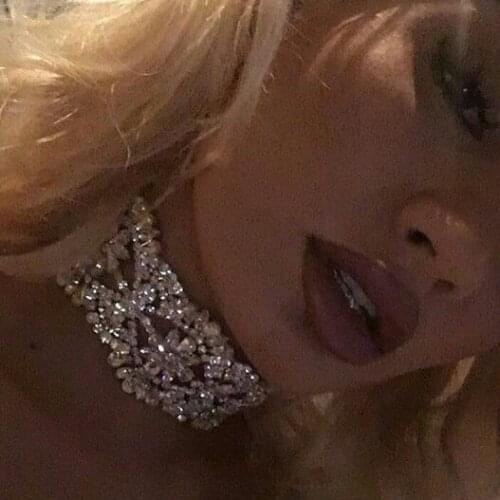 Fashion necklace Flowers embedded Rhinestone necklace choker clavicle necklace