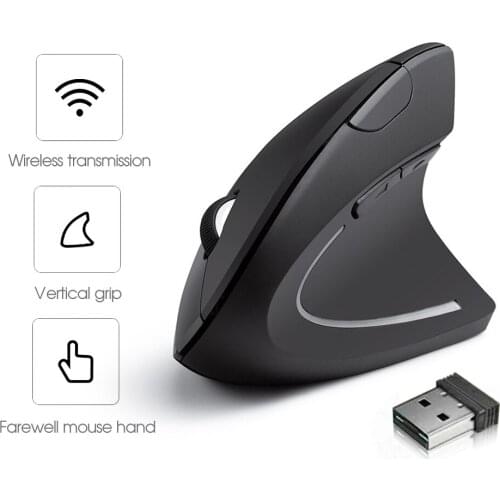 2021 NewVertical Wireless Mouse Gaming Mouse USB Computer Mouse Ergonomic Desktop Upright Mice 1600 DPI for PC Laptop Office