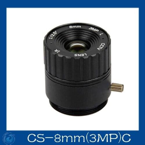 Cctv camera lens 8mm Fixed Iris lens, 1/2.5 cs Mount Fixed F1.6 for Security Camera.CS-8mm(3MP)C