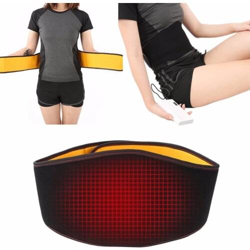 USB Back Support Belt Waist Heating Pad Hot Cold Brace Pain Relieve Muscle Lumbar Posture Corrector Health Care Belts For Adult