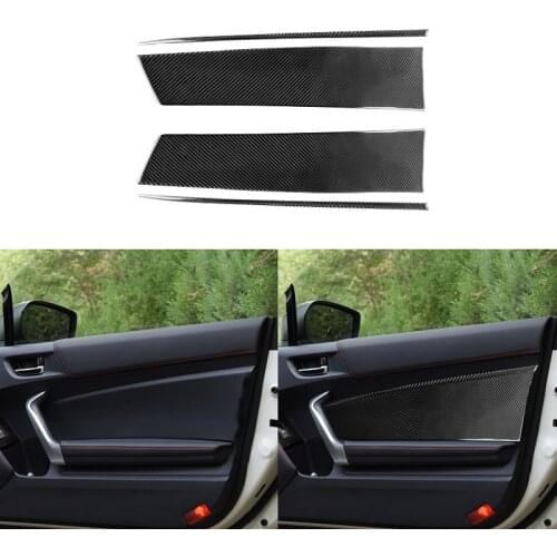 Fit For Toyota 86 Subaru BRZ 2016-2020 Door Protection Panel Kick-proof Panel Inside The door Carbon Fiber Interiors Car Styling