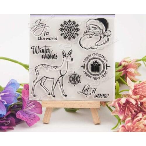 Christmas Winter Wishes Clear Stamps for DIY Scrapbooking Craft Making Decoration Transparent Stempels New 2018 Silicone Seal