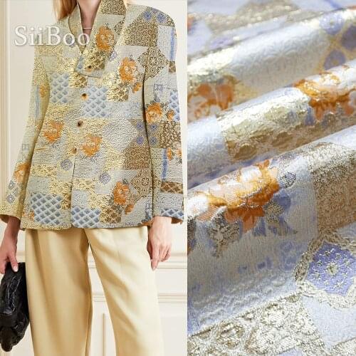 Siiboo 2020 italy luxurious court style metallic jacquard fabric for men suit women dress sp6277