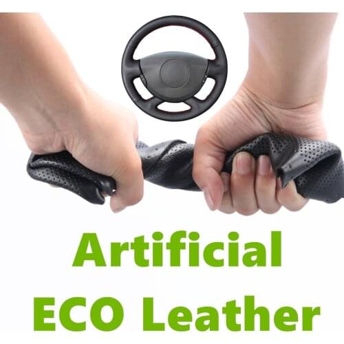 Hand stitched Black Artificial Leather Car Steering Wheel Cover for Renault Laguna 2004-2007 Vel Satis 2001-2005