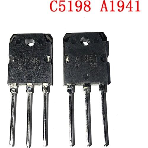 10PCS 5pairs 2SC5198 2SA1941 TO3P (5PCS A1941 + 5PCS C5198) TO-3P Transistor original authentic