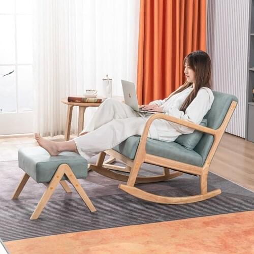 Comfortable Relax Wood Adult Rocking Chair Armchair Living Room Furniture Modern Bentwood Lounge Recliner Rocker Glider Chair