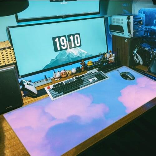 Kawaii clouds Comfort Mouse Mat Gaming Mousepad Computer Mousepad Anti-slip Natural Rubber with Locking Edge Gaming Mouse Mat