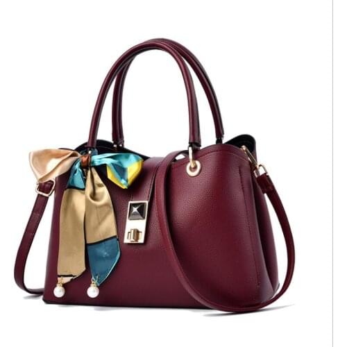 High Quality Silk Female Bag Fashion Designer Handbag Middle-Aged Mother Tote Bag Large Temperament Shoulder Messenger Bag