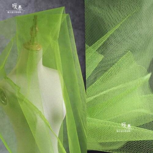 Stiff Hexagon Mesh Tulle Fabric Green For DIY Patchwork Veil Party Decor Sewing Fluffy Skirt Wedding Dress Designer Fabric