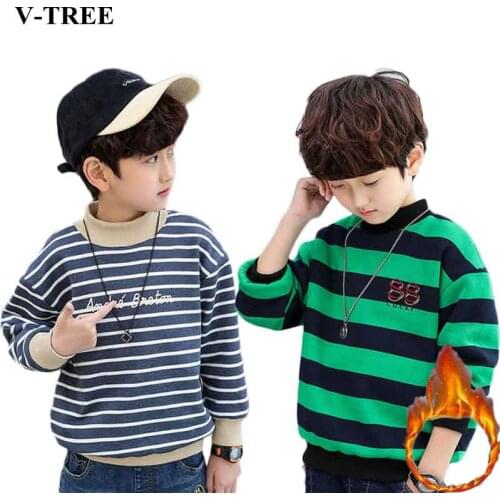 Winter Children Shirts Long Sleeve Tops For Kids 3-12years Teenager Bottom Warm Boys Outerwear Fleece Baby T-shirts Clothing