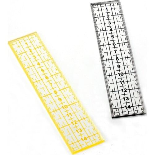 1Pc Acrylic Measuring Drawing DIY Sewing Ruler 15cm*3cm Black Yellow Drawing Stitching Patchwork DIY Sewing Tools New Arrivals