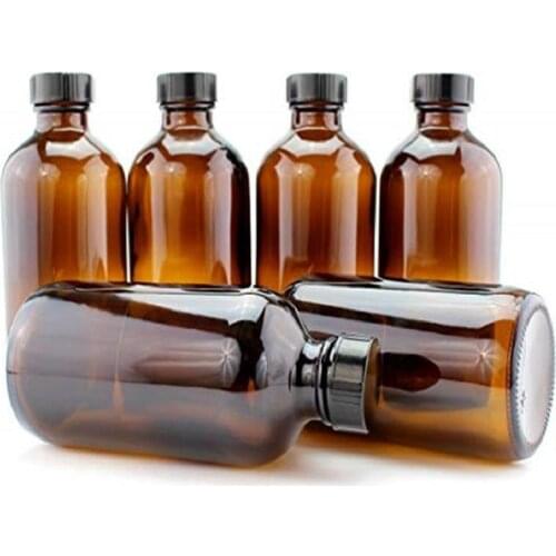 10pcs Empty Essential Oil Bottle Packaging Amber Glass Aromatherapy Cosmetic Container 120ML 250ml Boston Essential Oil Bottle