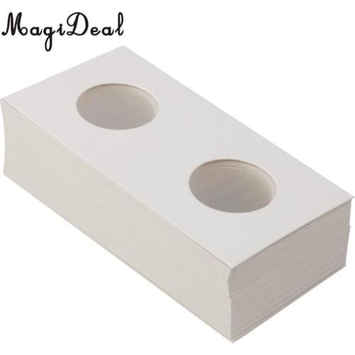 100 pieces Cardboard Coin Holder Collection Mylar Flip Cover Coin Storage 23/33mm
