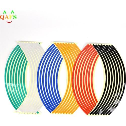 16 Pcs Bike Car Motorcycle Decals Decoration Stickers And Wheel Tire Reflective Rim Stickers