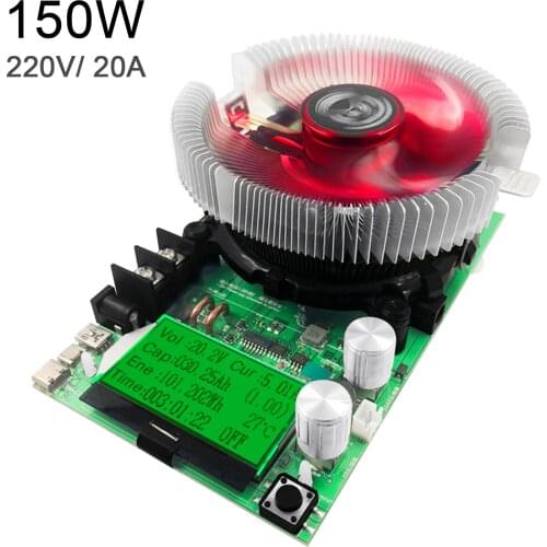 180W 200V 20A Electronic Load Tester Digital LCD Screen Electronic Adjustment Constant Load Meter Battery Capacity Tester