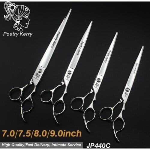 7.0/7.5/8.0/9.0/10inch pet grooming scissors set straight cut teeth cut fish bone dog scissors Japan 440c