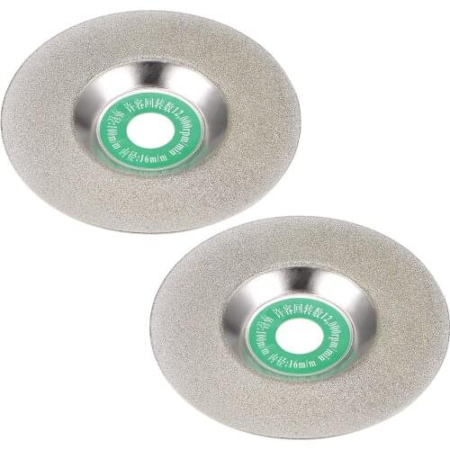 Uxcell 4" Diamond Cutting Wheels Cup Grinding Disc for Stone 120 Grits Silver Tone 2pcs