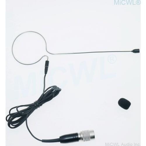 Black Single ear Hook Headset Microphone for Audio-Technica Wireless System Hirose 4Pin Omni-Directional Microfone MiCWL SE02