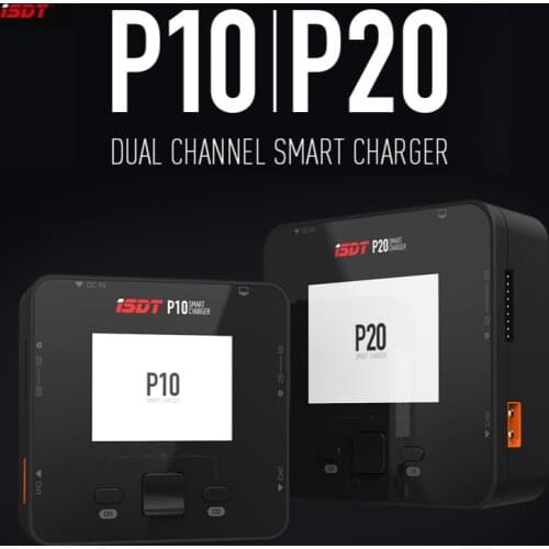 ISDT P10 P20 250WX2 500WX2 DC Dual Channel Smart Charger Discharger for LiIon Lipo LiHV RC Battery With Parallel Charing Cable