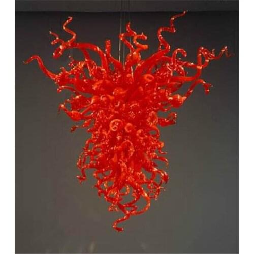 Factory-outlet Red Murano Glass Wedding Decoration Blown Glass Crystal Chandelier