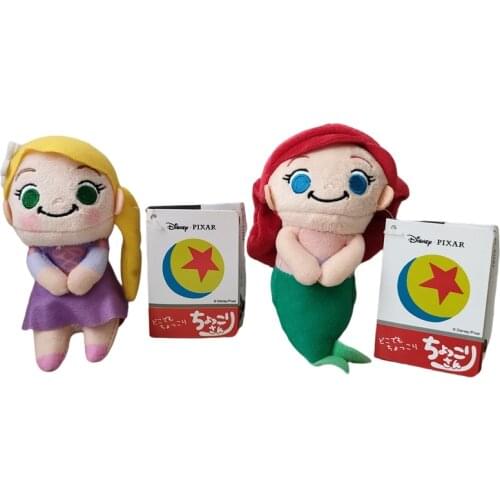 Disney The Little Mermaid Cartoon Characters Rapunzel Princess Ariel Ursula Plush Toy Dolls 12cm Kids Gift
